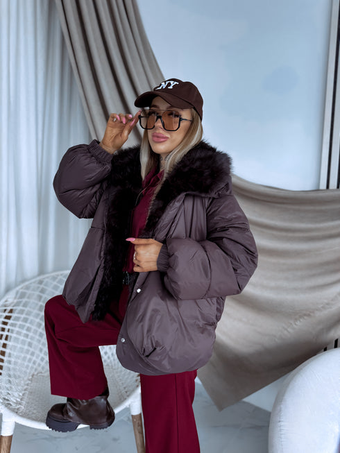 Short jacket "NORTH FL257" - CHOCO